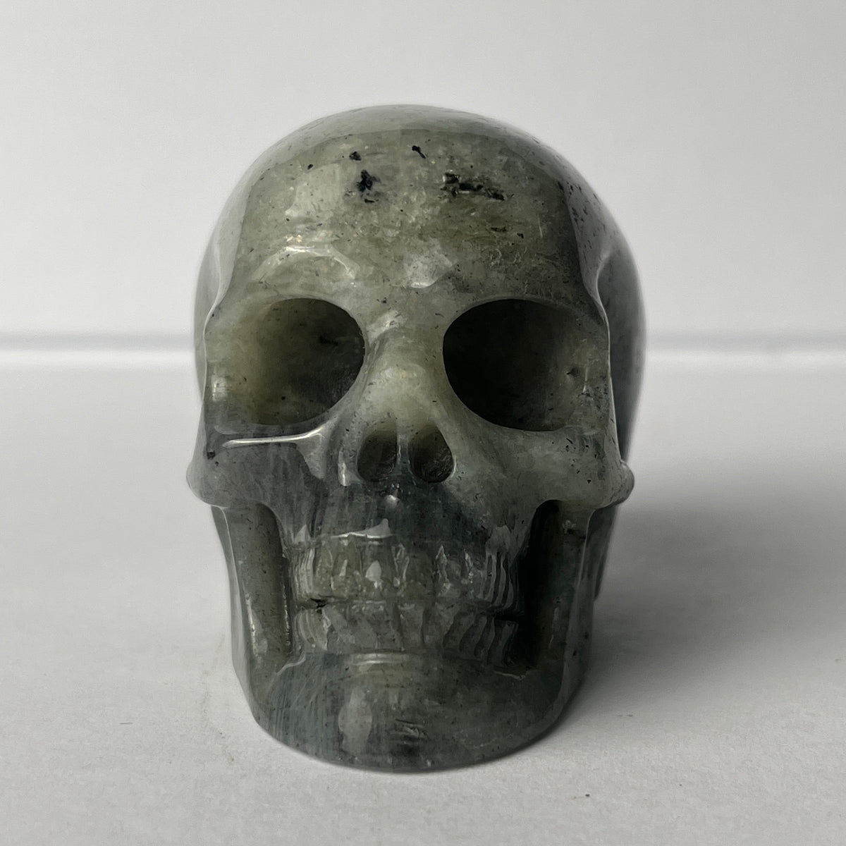 2" Grey Labradorite Crystal Skull - Pattern G