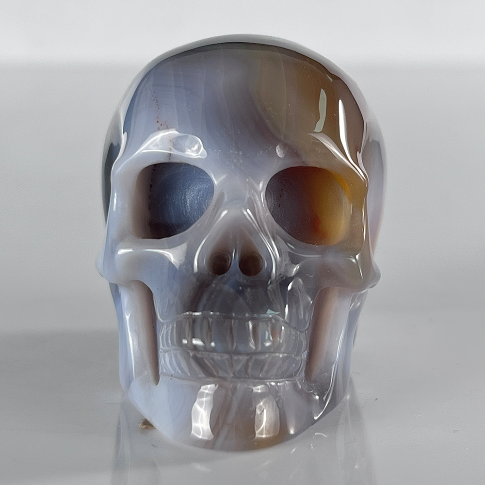 2" Volcanic Agate Crystal Skull