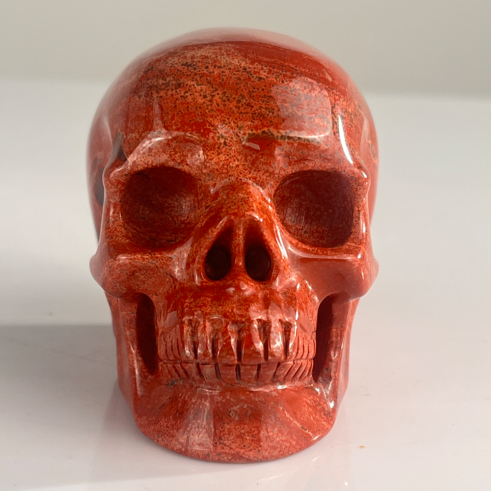 3" Red Jasper Crystal Skull - Pattern I