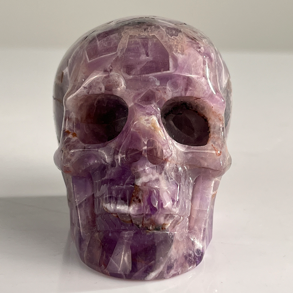 3 Inch Dream Amethyst Crystal Skull – Hand Carved Healing Stone