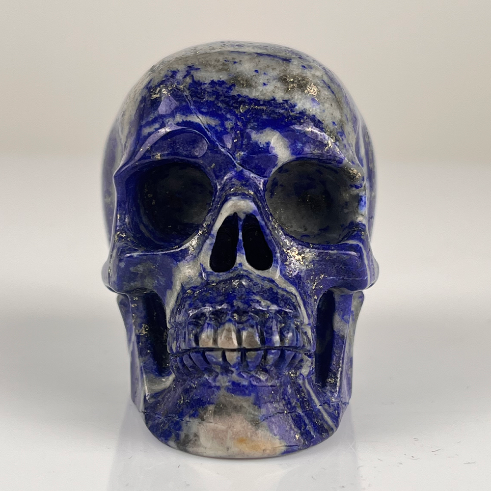 3 inch Lapis Lazuli Crystal Skull – Hand Carved Natural Stone