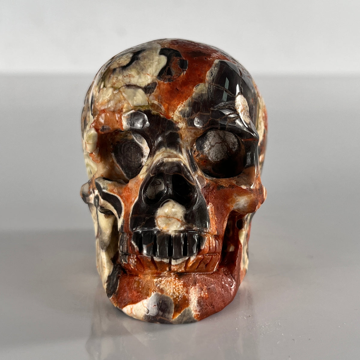 3" Money Agate Crystal Skull - Pattern A