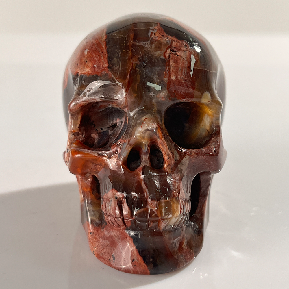 3" Volcanic Agate Crystal Skull
