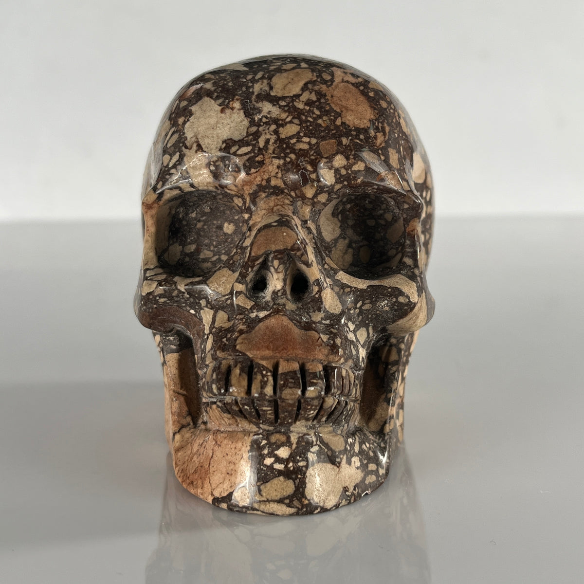 5" Brecciated Red Jasper Crystal Skull