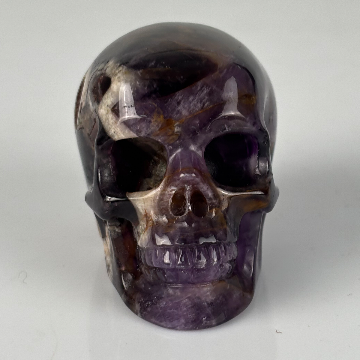 2" Dream Amethyst Crystal Skull - Pattern H