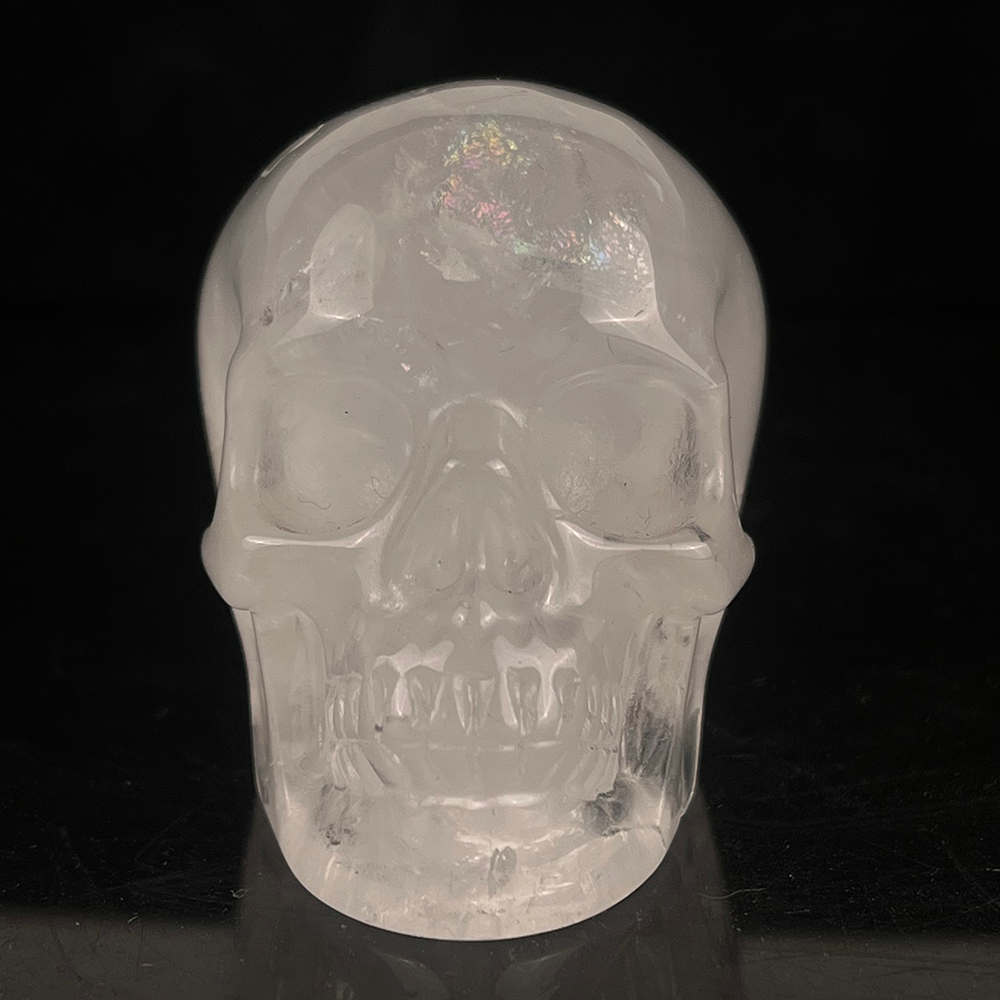 Crâne en cristal de quartz clair de 5 cm – Mini crâne en cristal