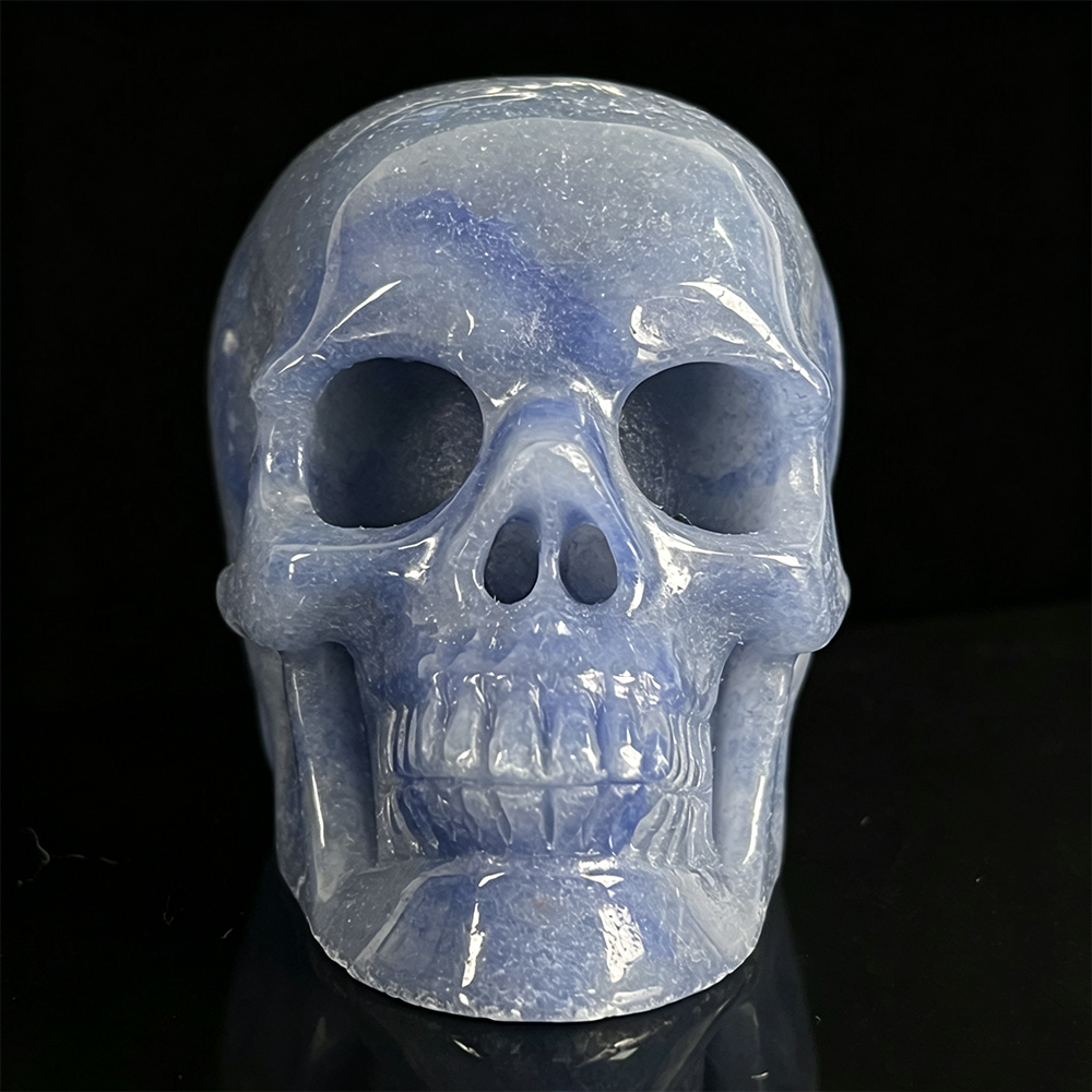 2 Zoll großer blauer Aventurin-Kristallschädel – Mini-Kristallschädel
