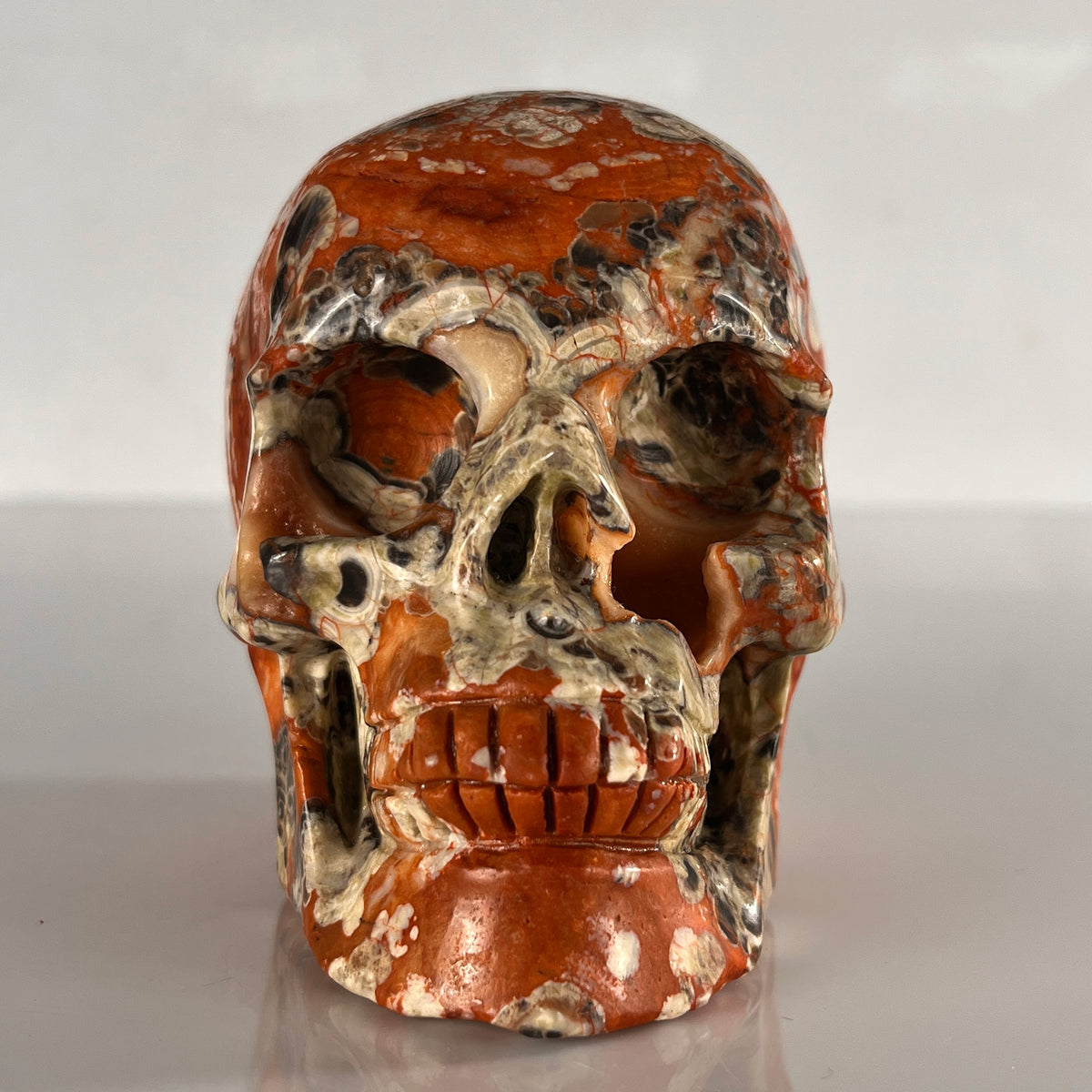 4.5" Money Agate Crystal Skull - Pattern A