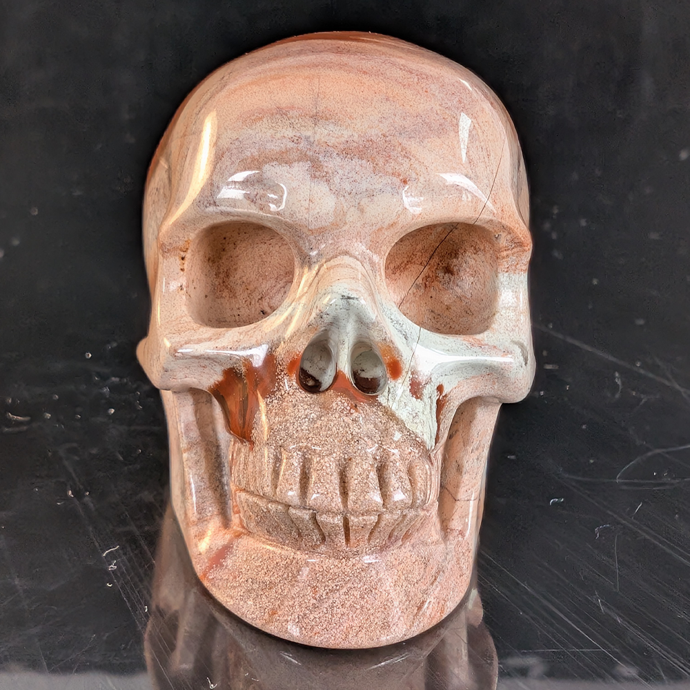 2-inch Red Jasper skull sculpture