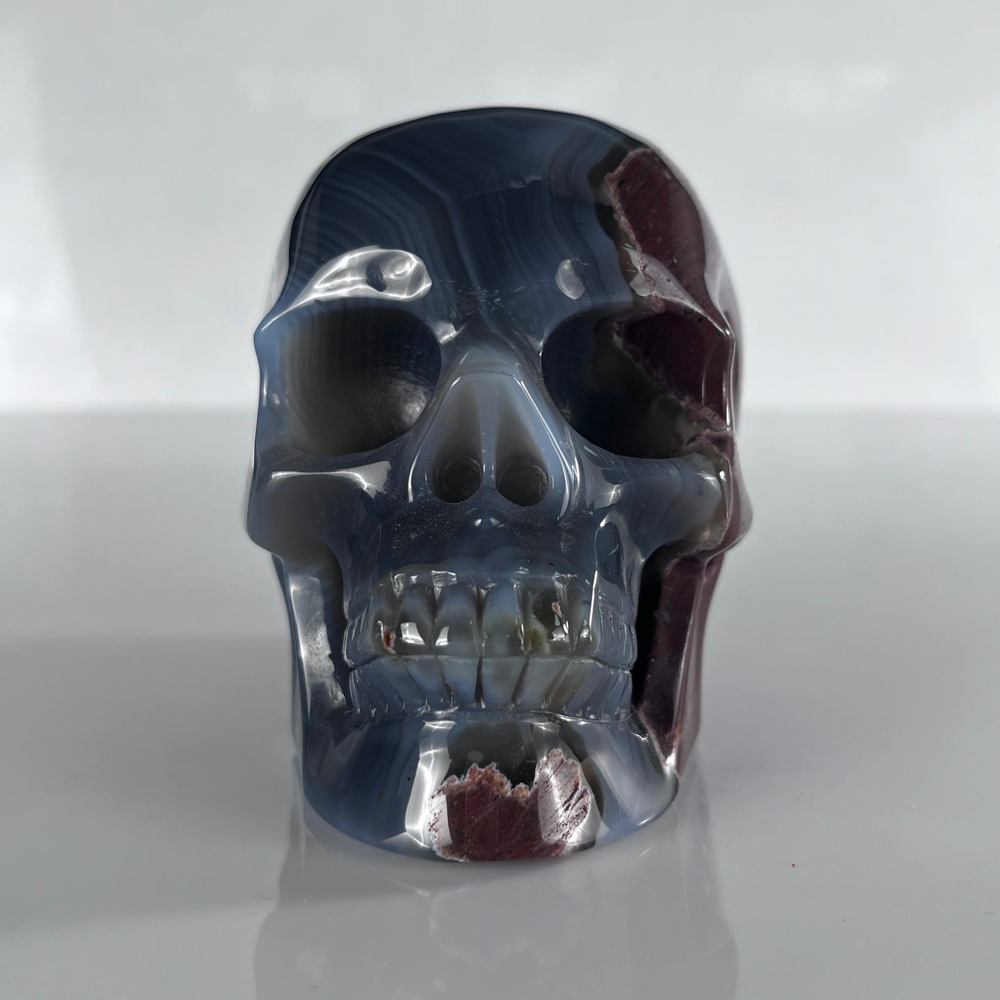 4.5" Volcanic Agate Crystal Skull