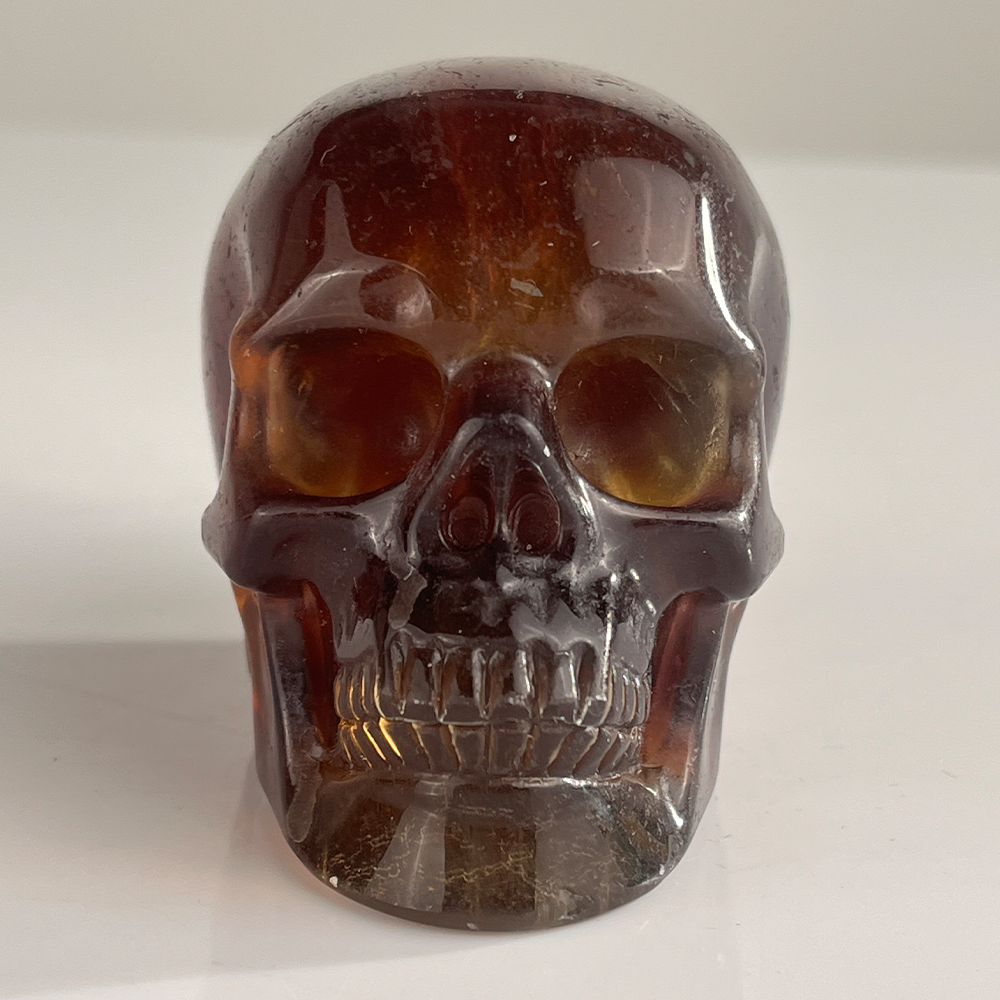 3 Inch Fluorite Crystal Skull – Hand Carved Natural Stone