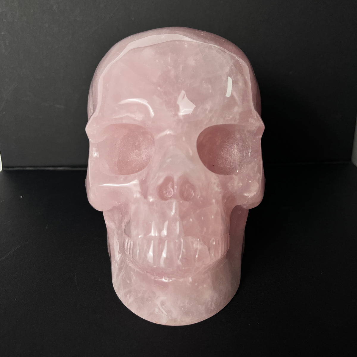 6" Rose Quartz Crystal Skull