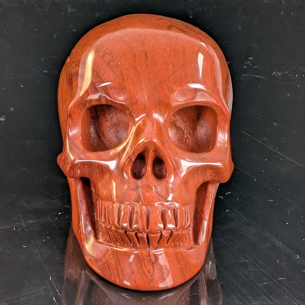 2" Red Jasper Crystal Skull - Pattern B