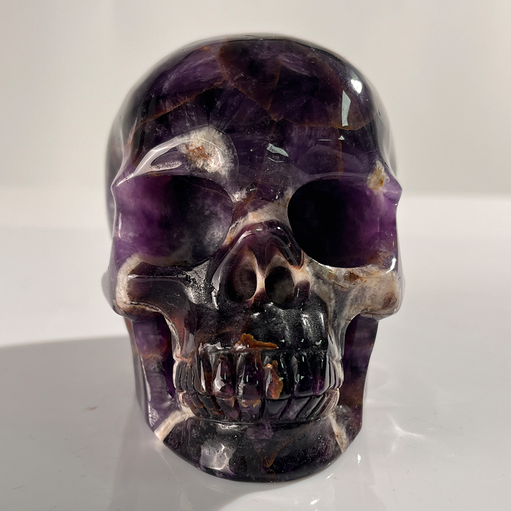 4.5 Inch Dream Amethyst Crystal Skull – Hand Carved Natural Gemstone