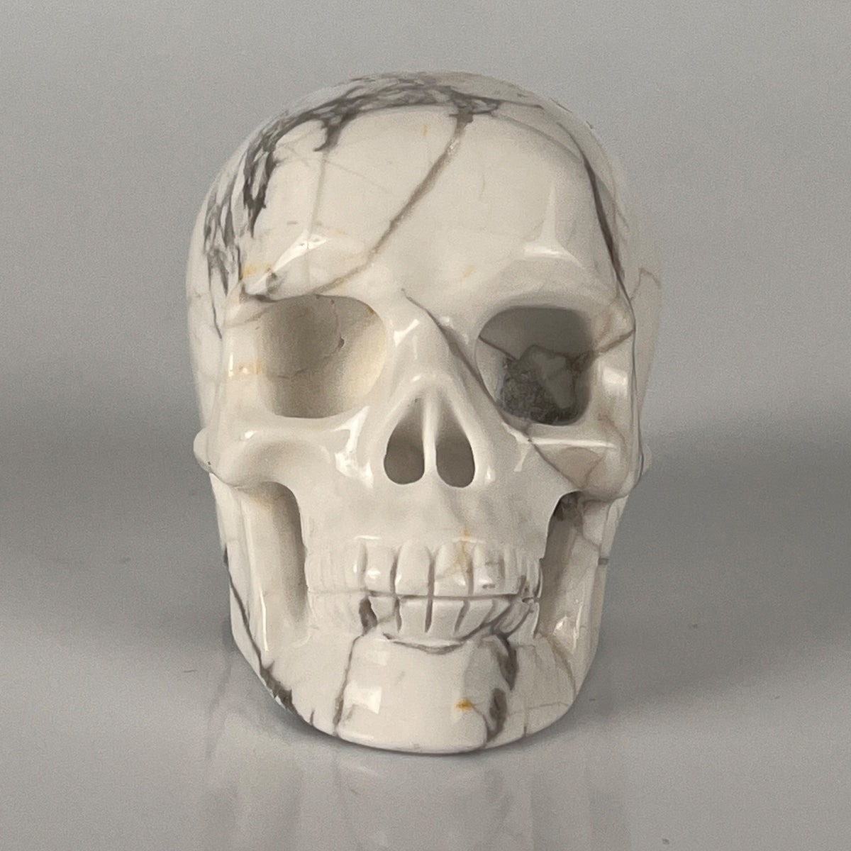 2" White Howlite Crystal Skull – Pattern C