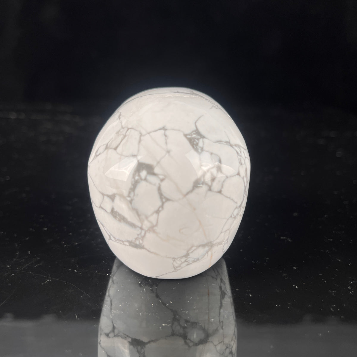 3 Inch White Howlite Crystal Skull - Pattern E