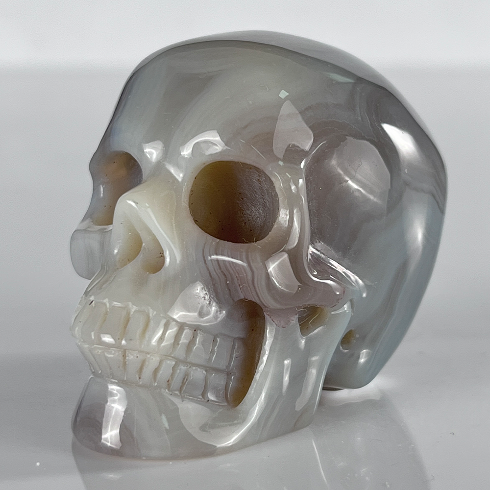 2" Volcanic Agate Crystal Skull