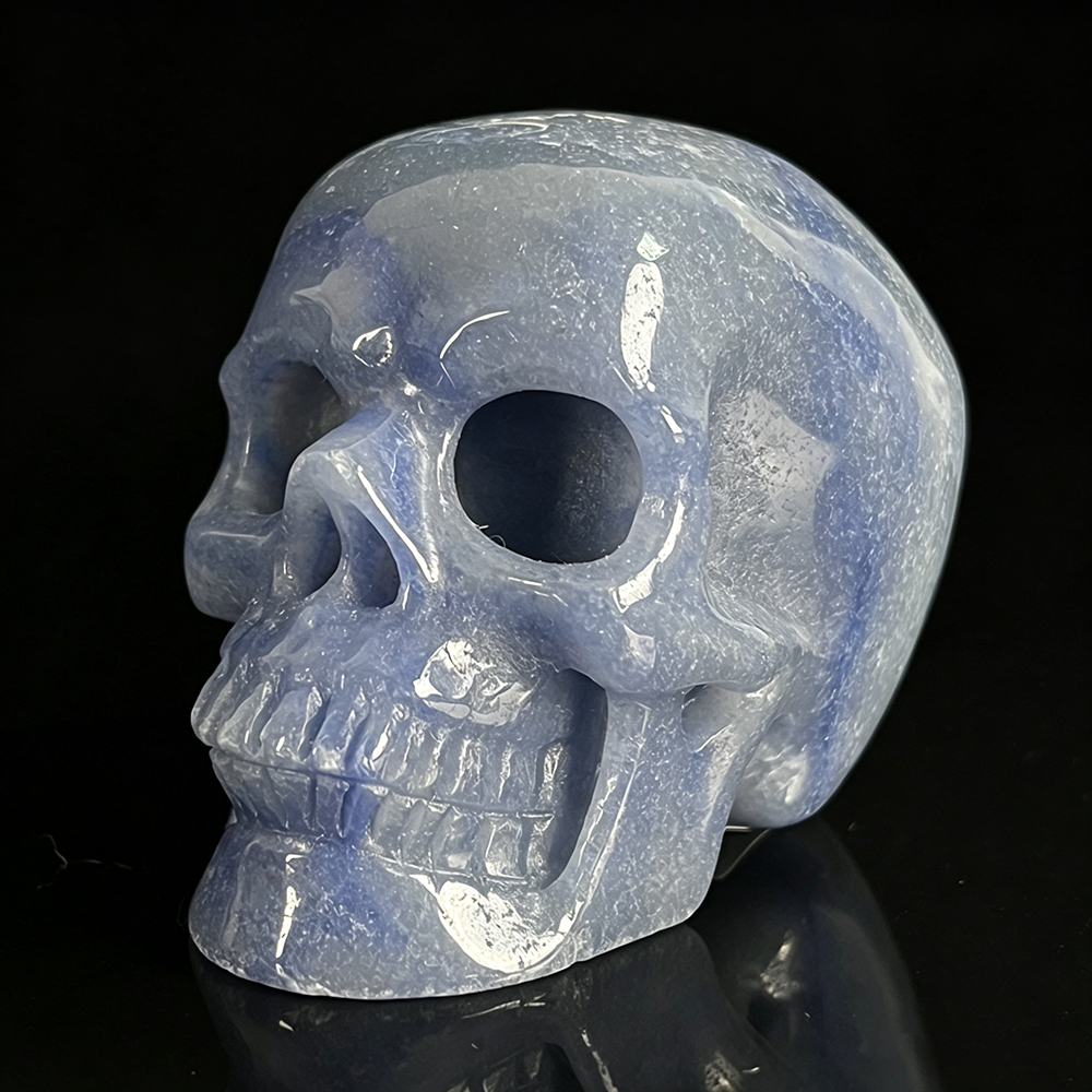 2 Zoll großer blauer Aventurin-Kristallschädel – Mini-Kristallschädel