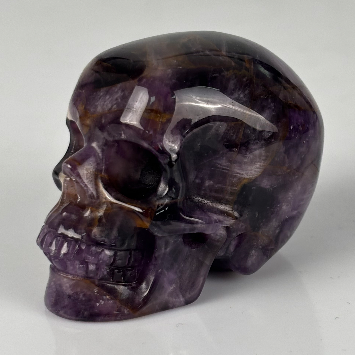 2" Dream Amethyst Crystal Skull - Pattern H