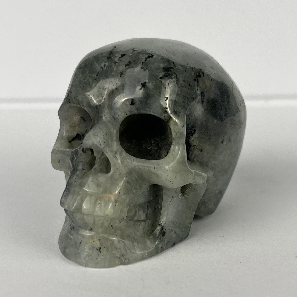 2" Grey Labradorite Crystal Skull - Pattern H