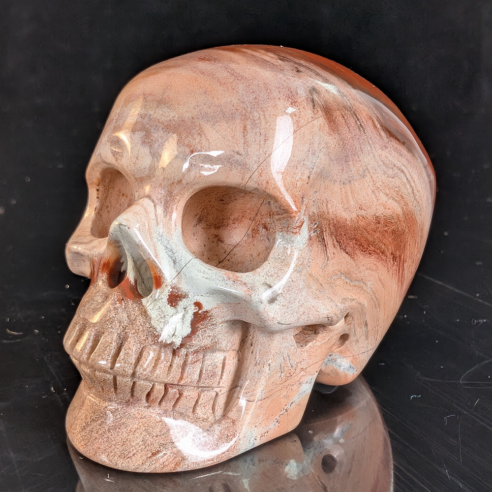 2-inch Red Jasper skull sculpture
