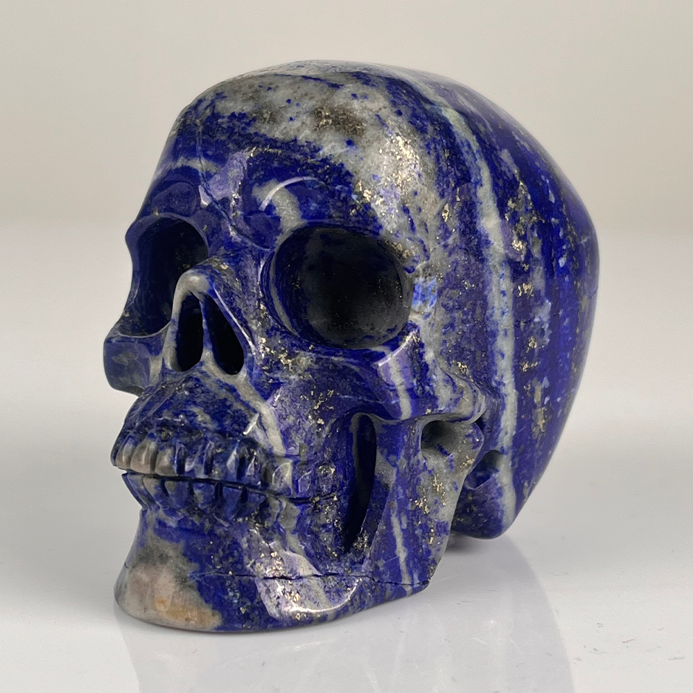 3 inch Lapis Lazuli Crystal Skull – Hand Carved Natural Stone
