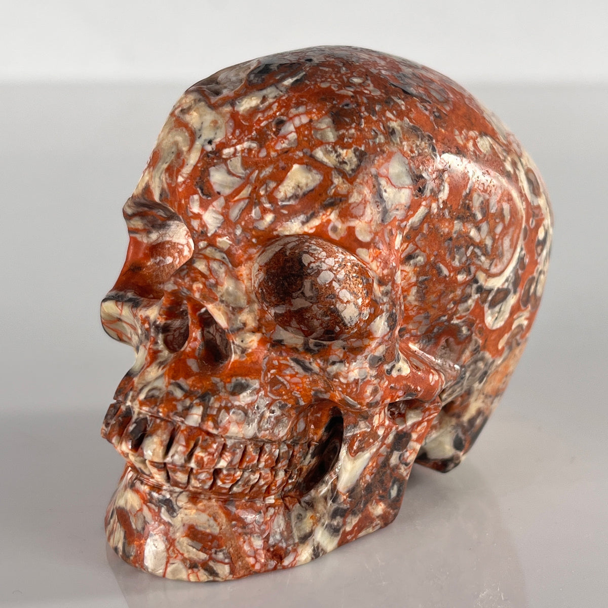 3" Money Agate Crystal Skull - Pattern C