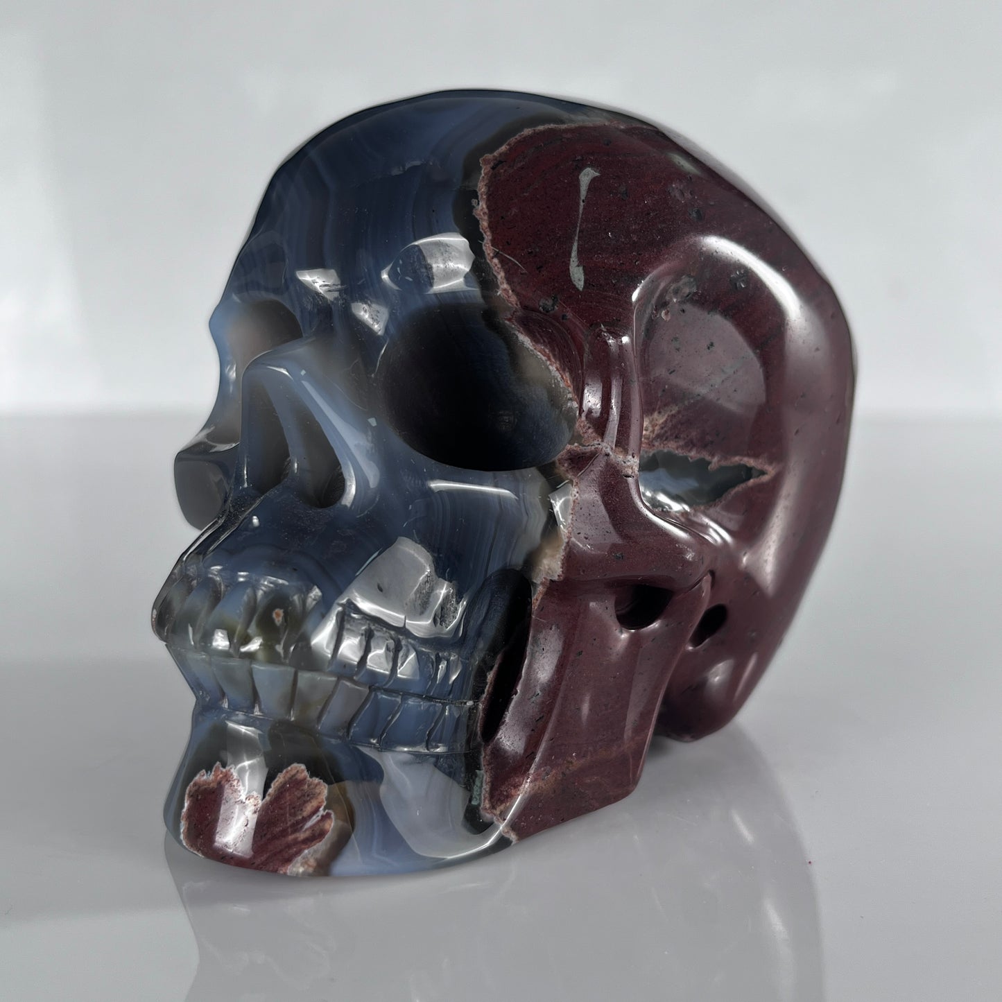 4.5" Volcanic Agate Crystal Skull