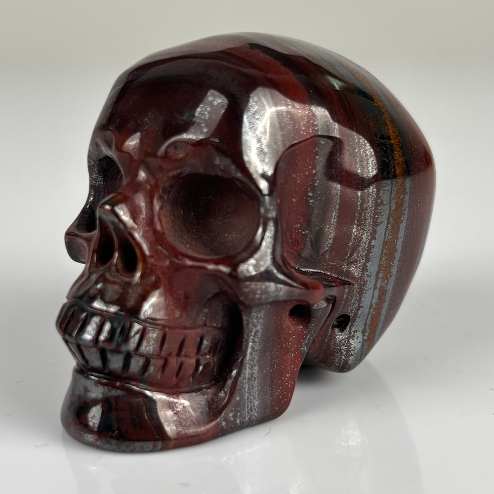 2 Inch Tiger Iron Crystal Skull – Mini Crystal Skull