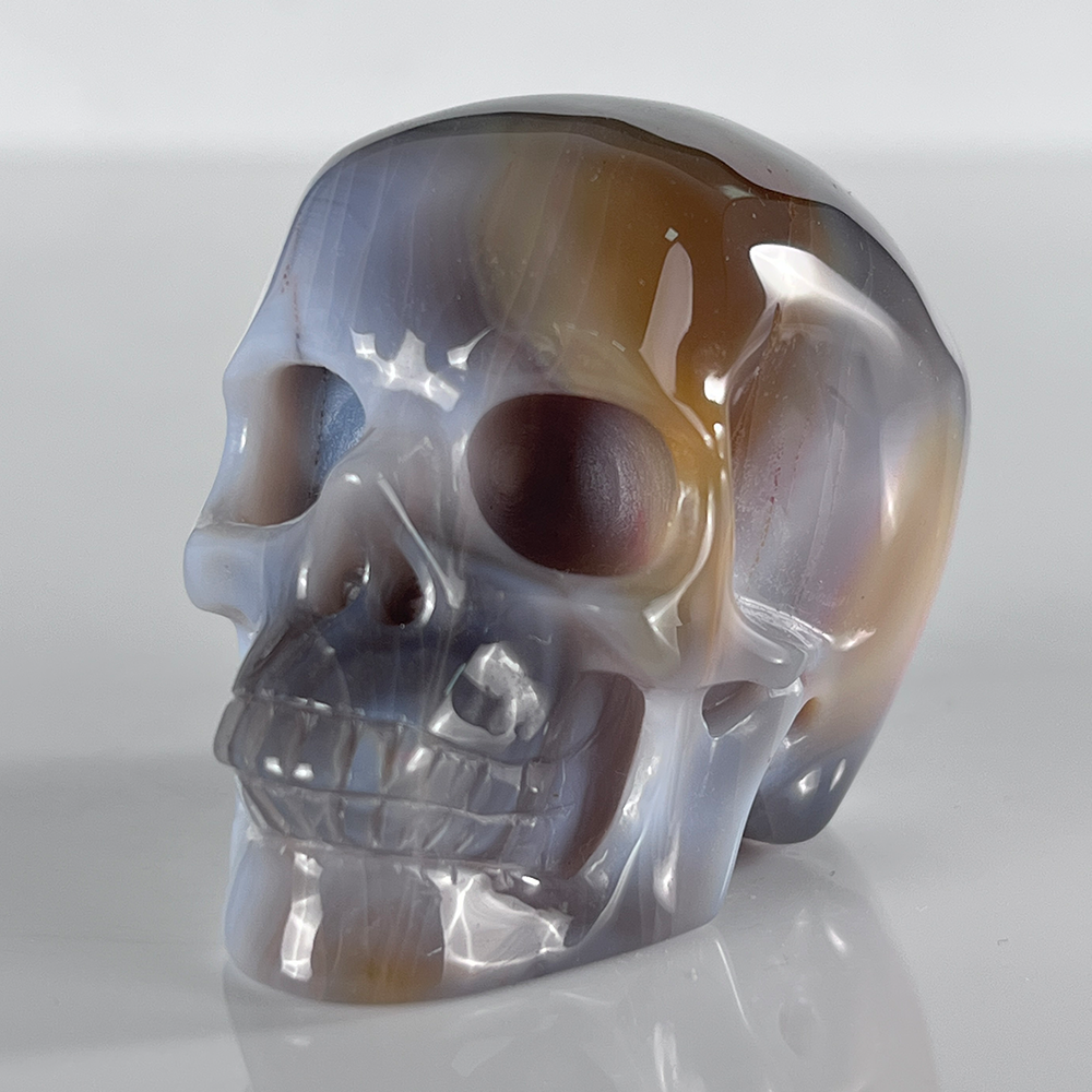 2" Volcanic Agate Crystal Skull