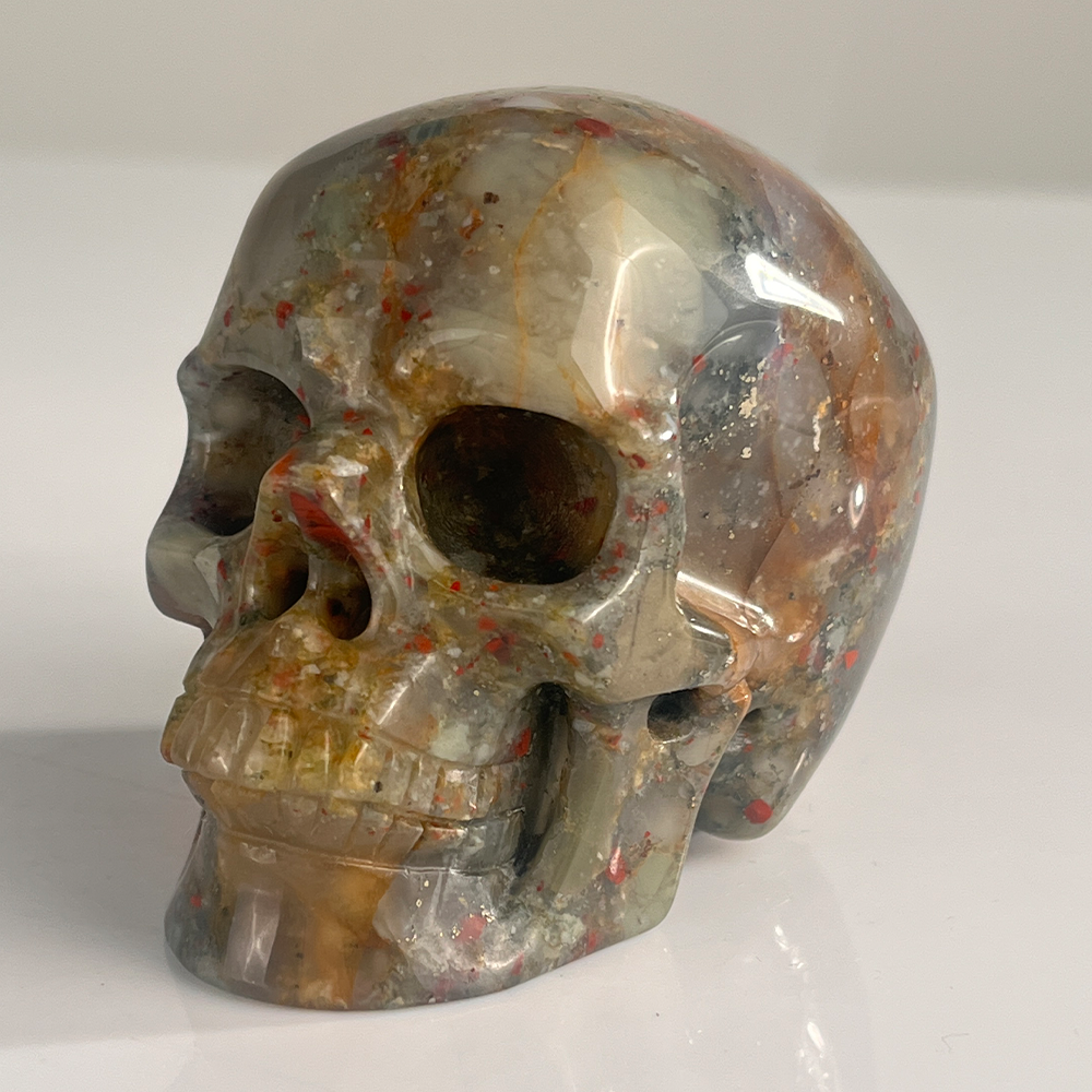 3 Inch African Bloodstone Crystal Skull