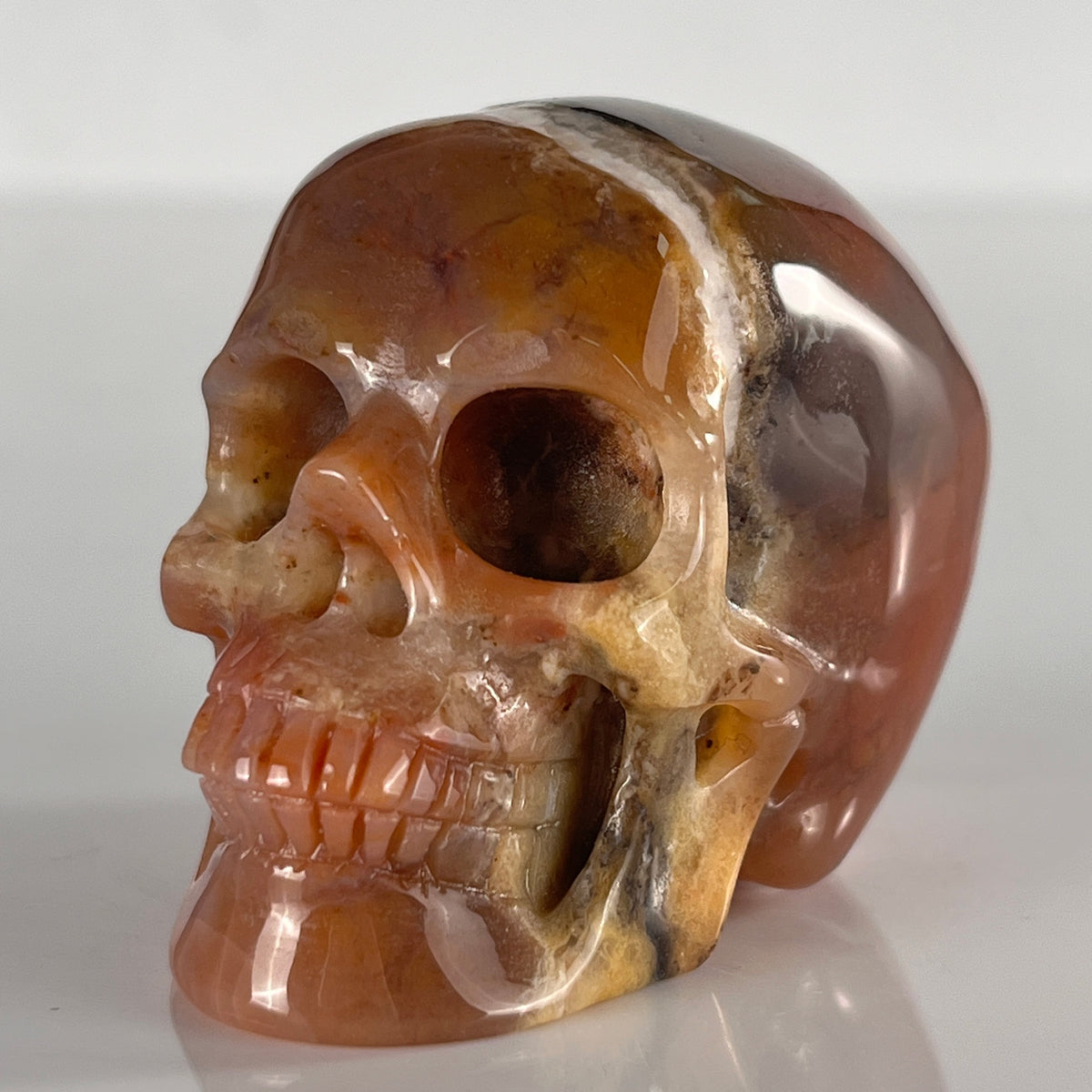 2" Yellow Chalcedony Crystal Skull - Pattern B