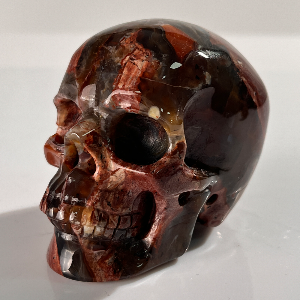 3" Volcanic Agate Crystal Skull