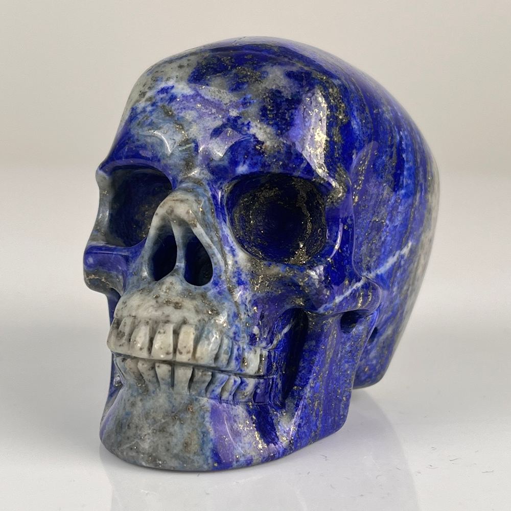 3 inch Lapis Lazuli Crystal Skull – Hand Carved Natural Stone