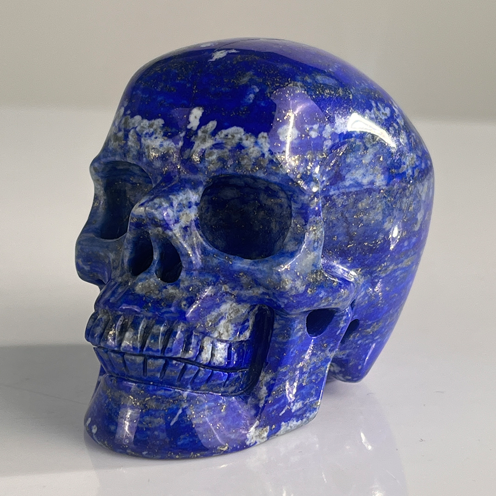 3 inch Lapis Lazuli Crystal Skull – Hand Carved Natural Stone