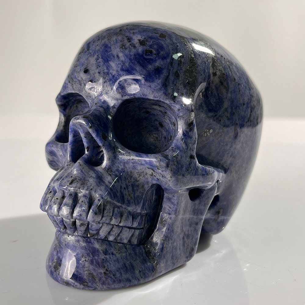 4.5" Sodalite Crystal Skull – Pattern D