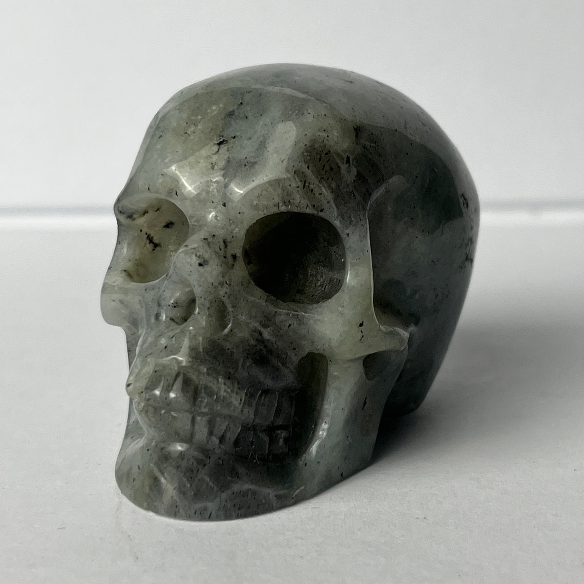 2" Grey Labradorite Crystal Skull - Pattern D
