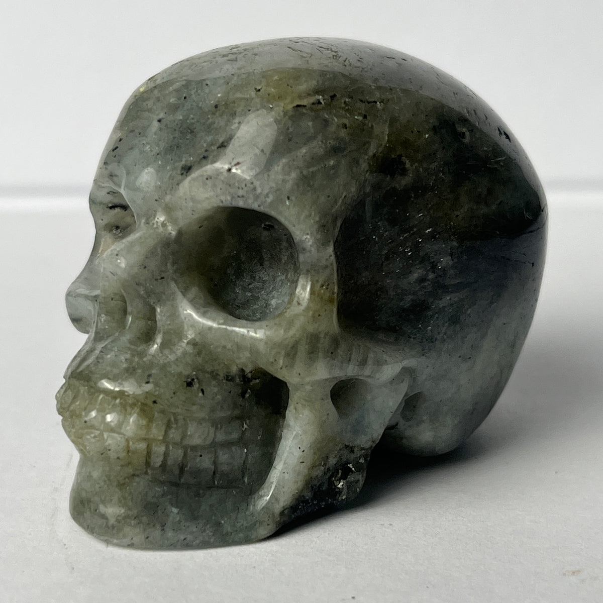 2" Grey Labradorite Crystal Skull - Pattern E