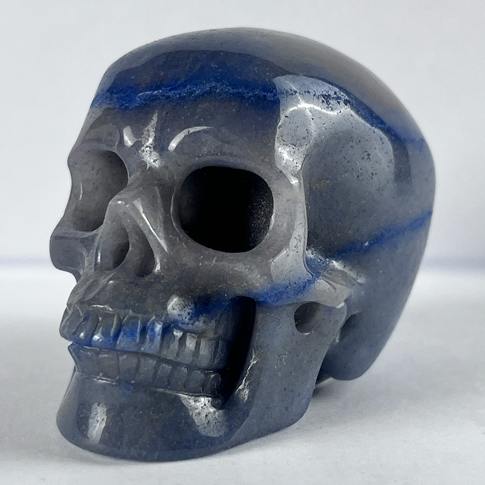 2 Zoll großer blauer Aventurin-Kristallschädel – Mini-Kristallschädel