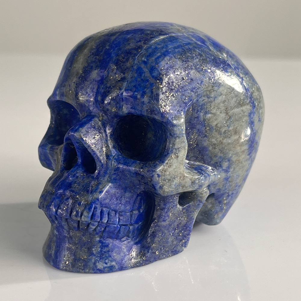 3" Lapis Lazuli Crystal Skull – Pattern I