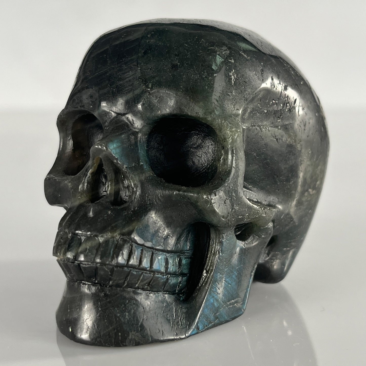 3 Inch  Blue Labradorite Crystal Skull – Hand Carved Natural Stone