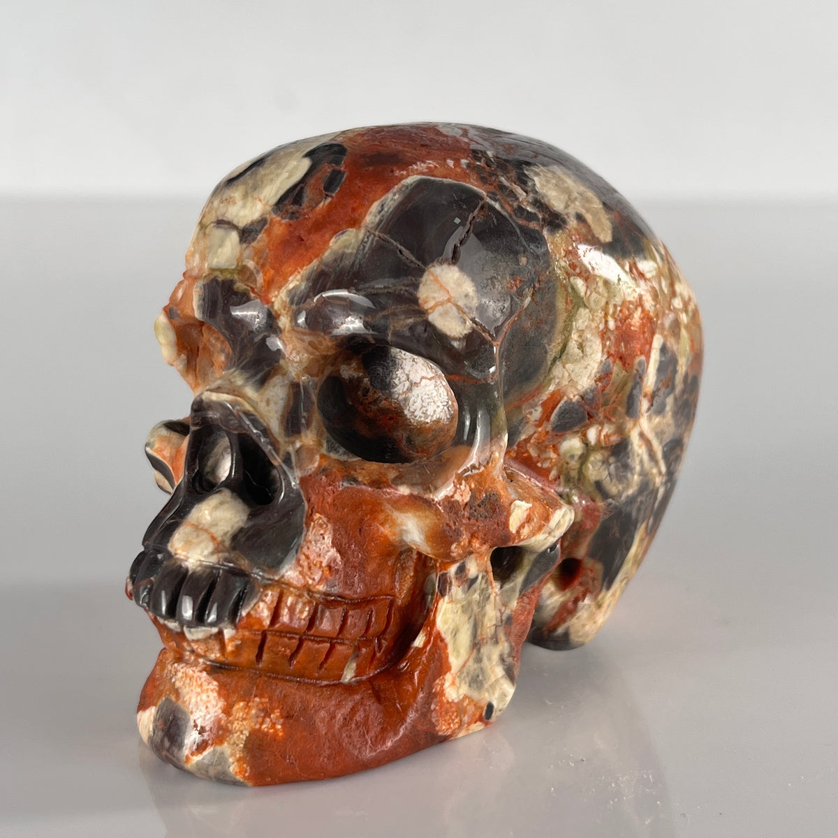 3" Money Agate Crystal Skull - Pattern A
