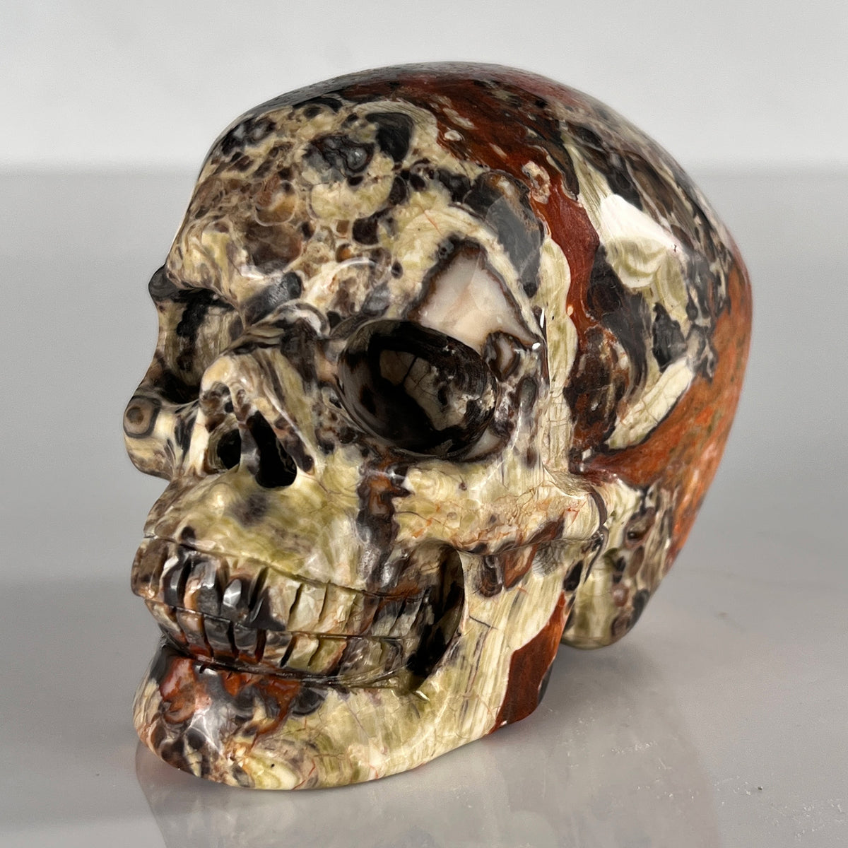 3" Money Agate Crystal Skull - Pattern B
