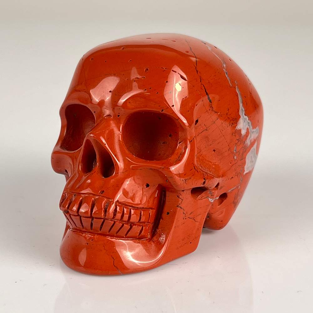 2 Inch Red Jasper Crystal Skull - Hand Carved Natural Stone