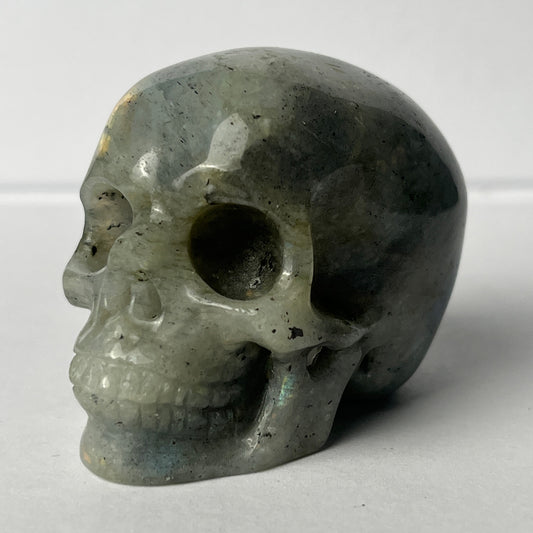 2" Grey Labradorite Crystal Skull - Pattern F