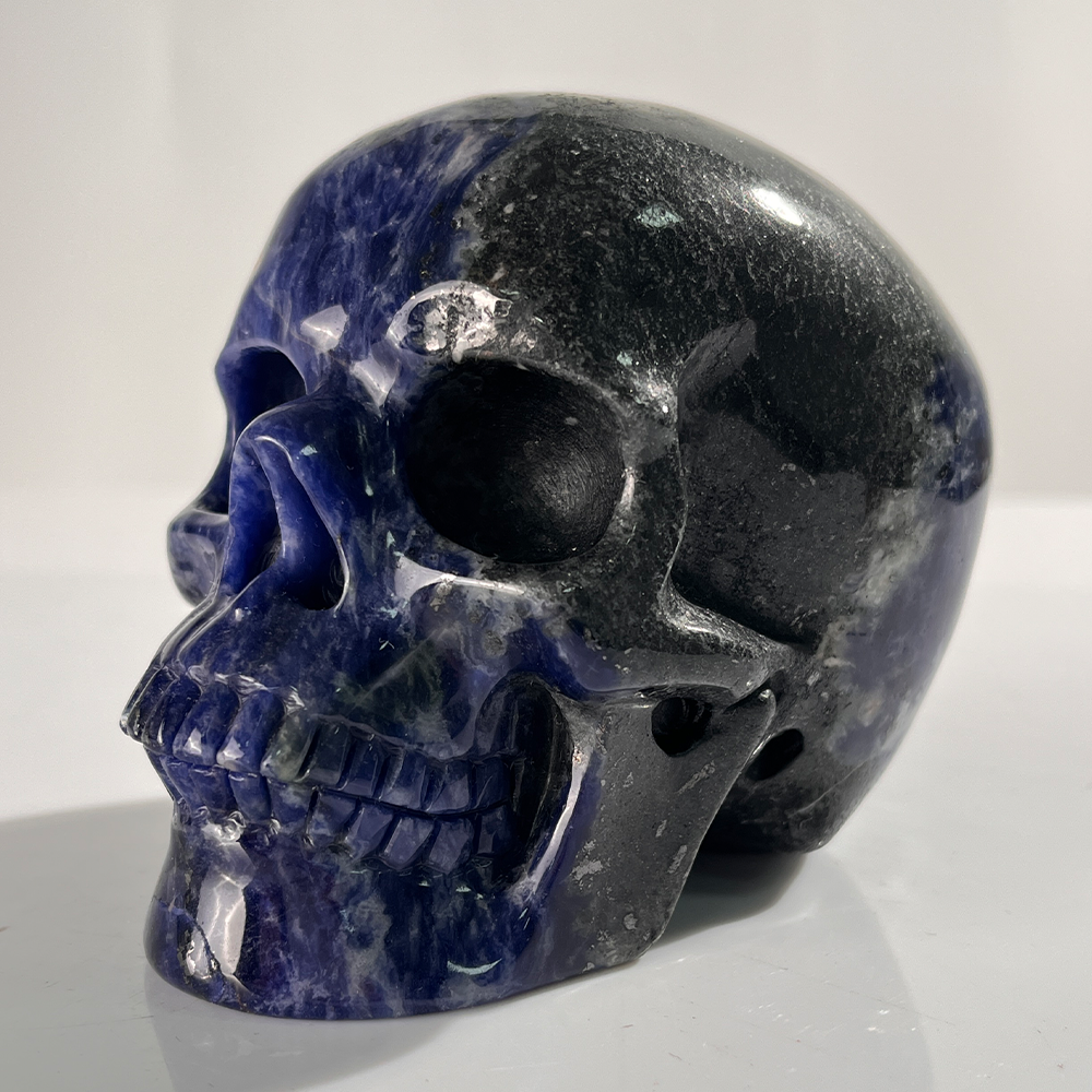 4.5" Sodalite Crystal Skull – Pattern E
