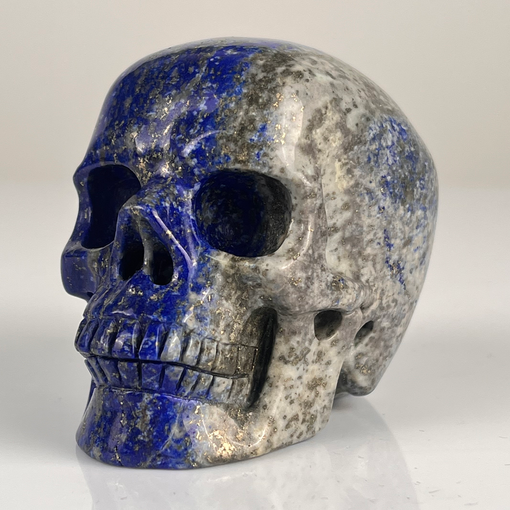 3" Lapis Lazuli Crystal Skull – Pattern D