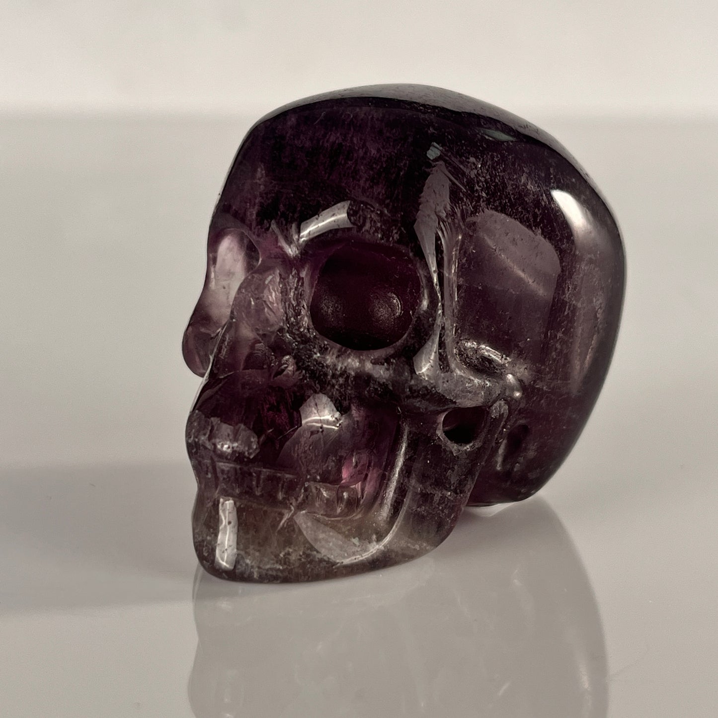 2 Inch Fluorite Crystal Skull – Hand Carved Natural Stone
