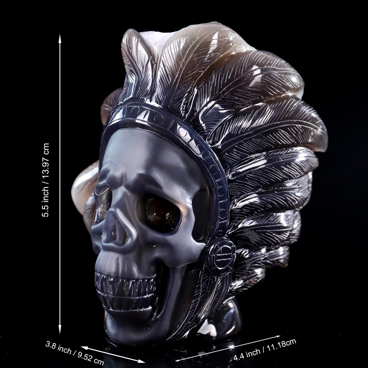 ‘The Chieftain’ - Amethyst Cluster Warbonet Skull · Specimen No. 26