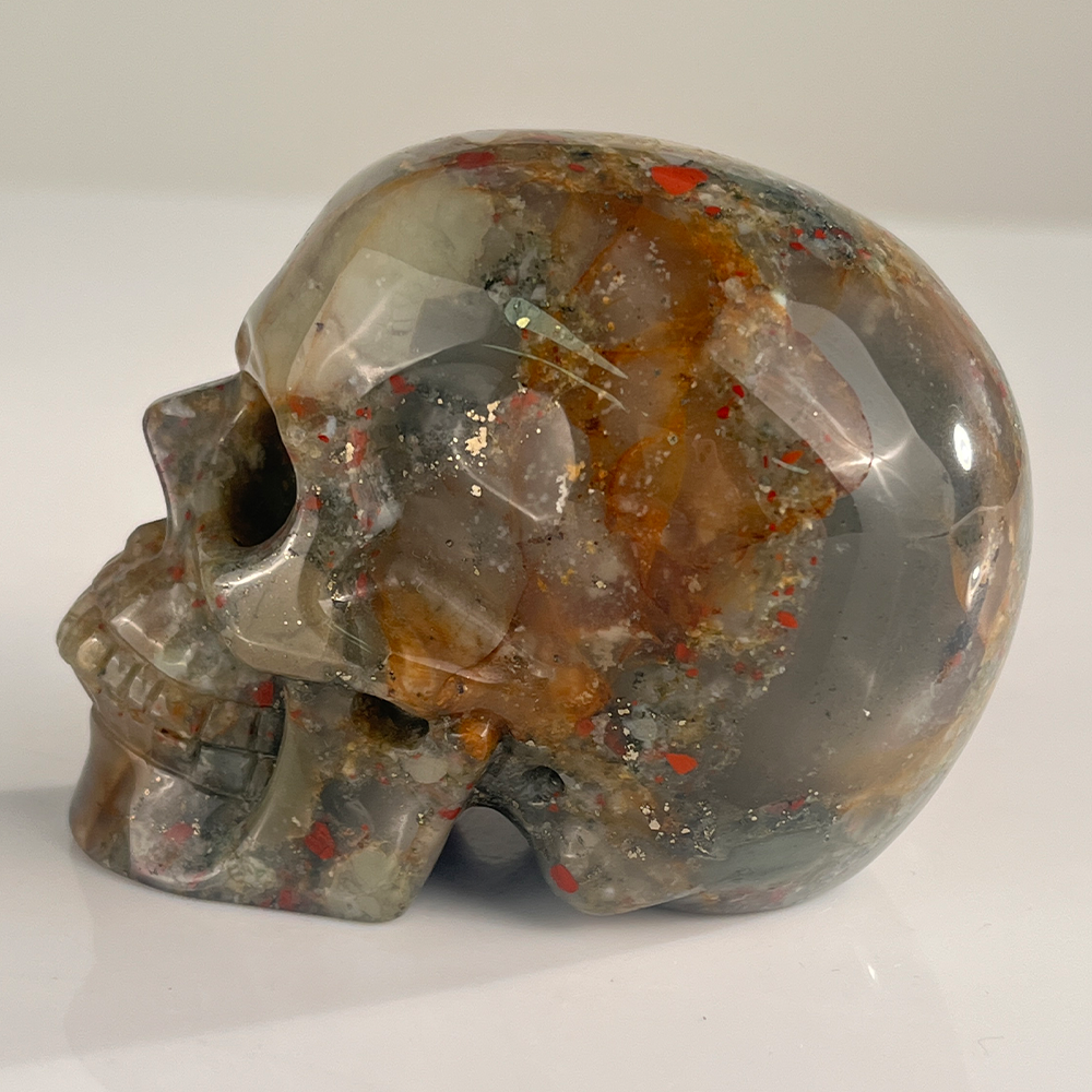 3 Inch African Bloodstone Crystal Skull